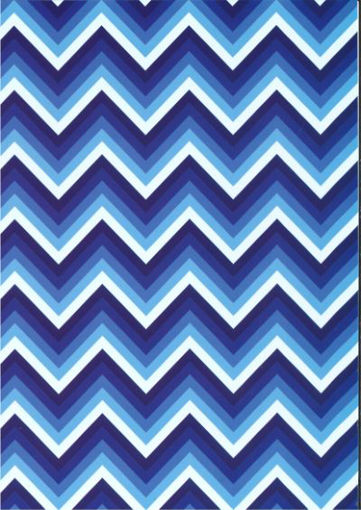 Picture of GIFT WRAPPING ZIG ZAG BLUE
